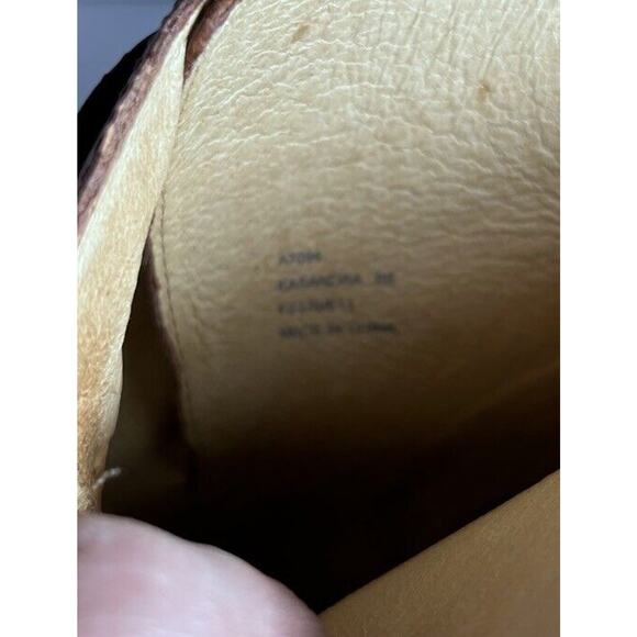 Coach Kasandra Chestnut Brown Leather Block High Heel Ankle Boots A7094 Size 8B - Picture 6 of 8